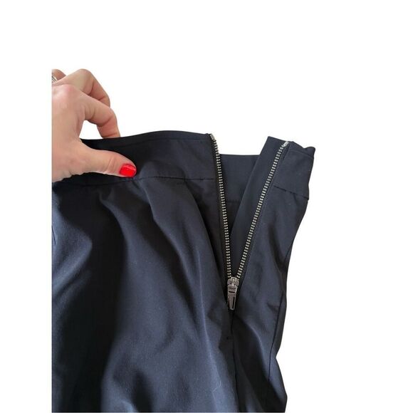 Athleta Gramercy Wide Leg Button Track Trouser Pants Black size 8 - Picture 11 of 12